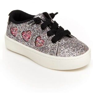 NIB Carter's Gunmetal Glitter Kids Sneakers